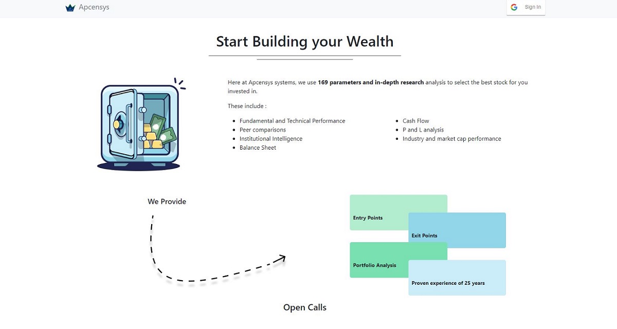 Apcensys Equity Research platform screenshot